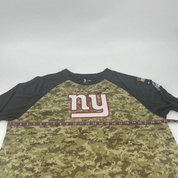 New York Giants Shirt Men's XXL Nike Tee Dri‎ Fit Salute to Service 3/4 Sleeve - Picture 9 of 10